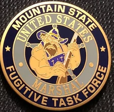 US Marshals Service FirstGEN NDofWV Cranky Hillbilly GOLD version challenge coin