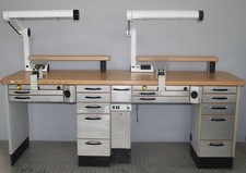 FREUDING Stół roboczy 2 szt. / Stół laboratoryjny / Podwójne miejsce pracy # 05123