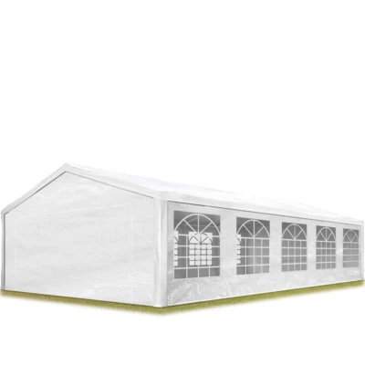 TOOLPORT Barnum Tente de réception 5x10m pavillon Blanc bâche PE 350 N - Photo 1/4