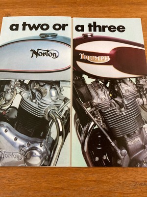 vintage motorcycle brochure NORTON COMMANDO 850 TRIUMPH ...