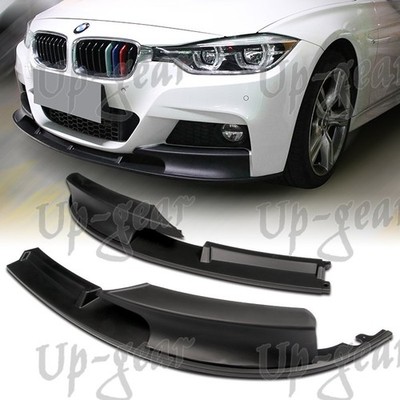 For 2012-2018 BMW M-Sport M-Tech Unpainted Black 2PCS Front Bumper Lip Body Kit
