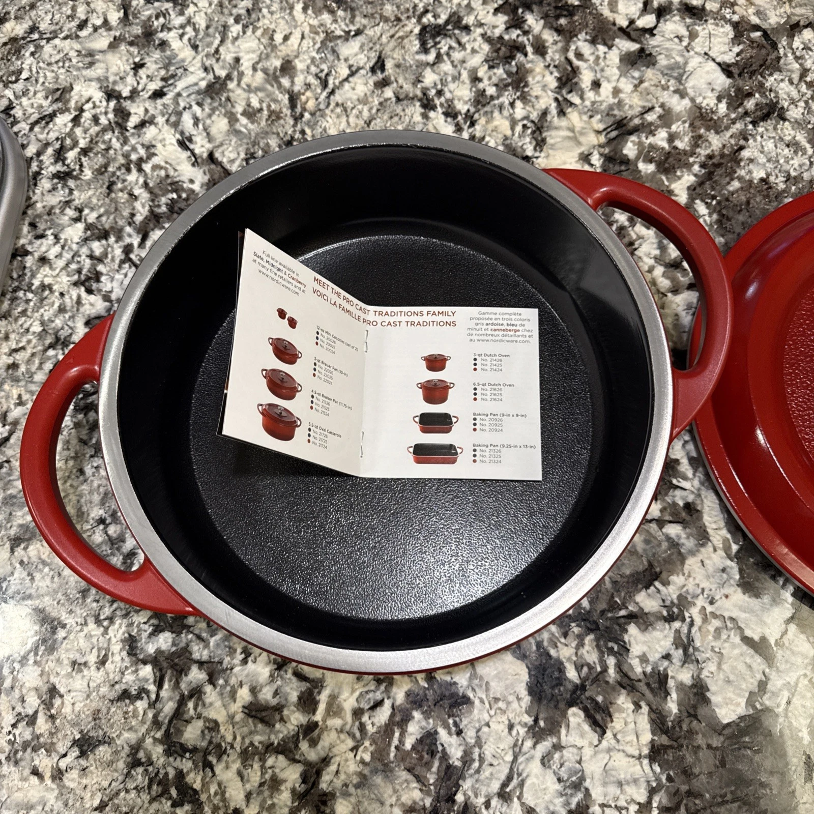 Nordic Ware 10" Square Red Cast Aluminum Pro Cast tradition No Box