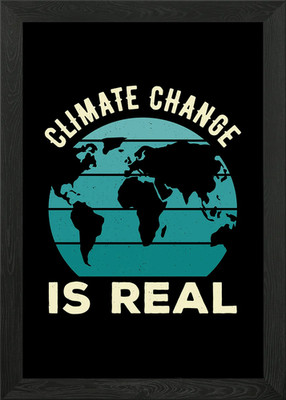Gerahmtes Wandbild Poster Leinwanddruck Bild Klimawandel ist real