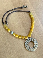 SILPADA N1837 Sterling Silver Serpentine Filigree Disc Pendant Necklace