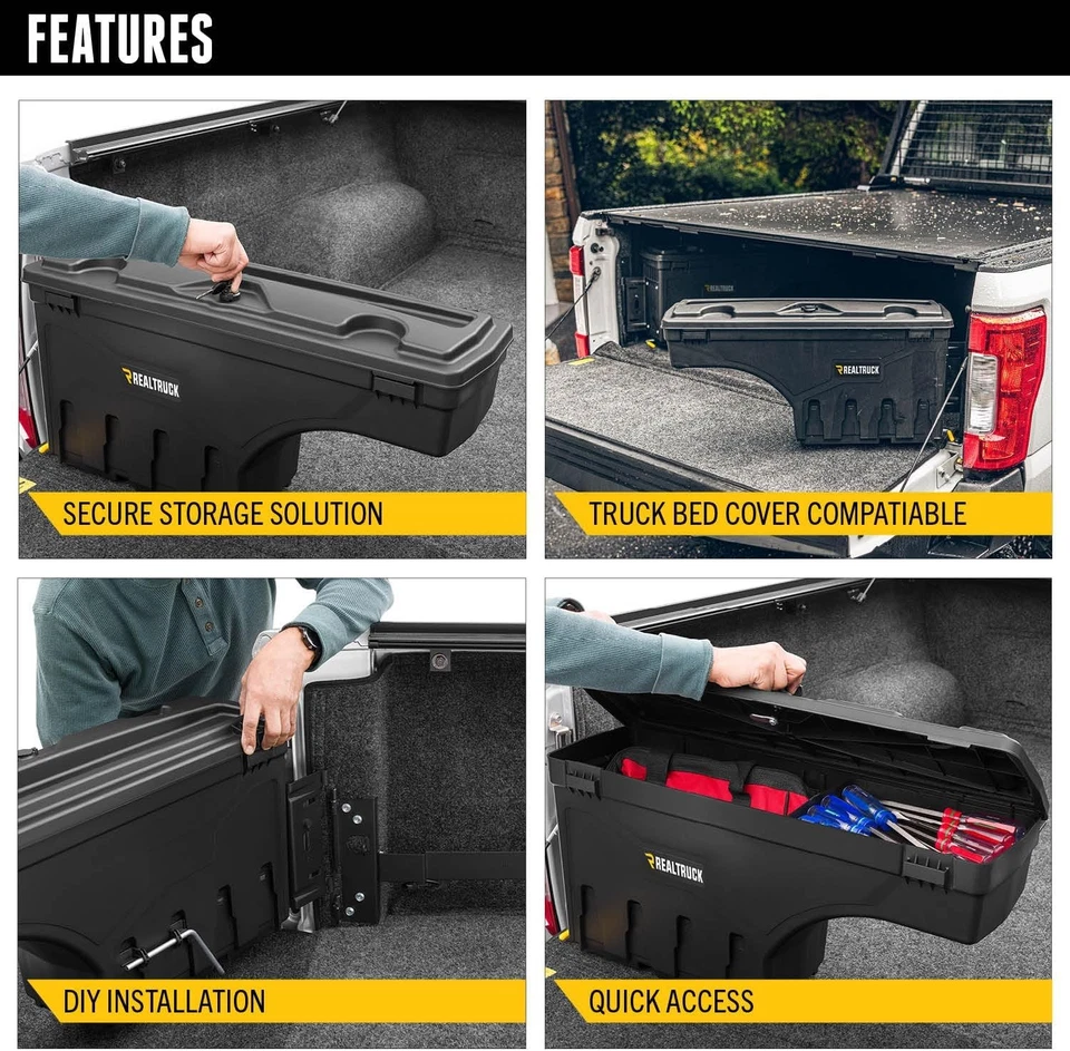 Caja de herramientas con estuche oscilante encubierto para Ford F250/350 Super Duty 99-16 lado del conductor Foto 3 de 4