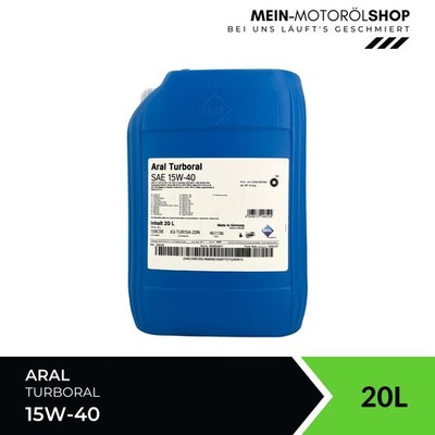 Aral Turboral 15W-40 ACEA E7 API SL CAT MAN Volvo LKW Motoröl 20 Liter