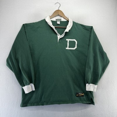 Dartmouth University Rugby Shirt men's 3XL Green White Sewn Stitched Ivy League