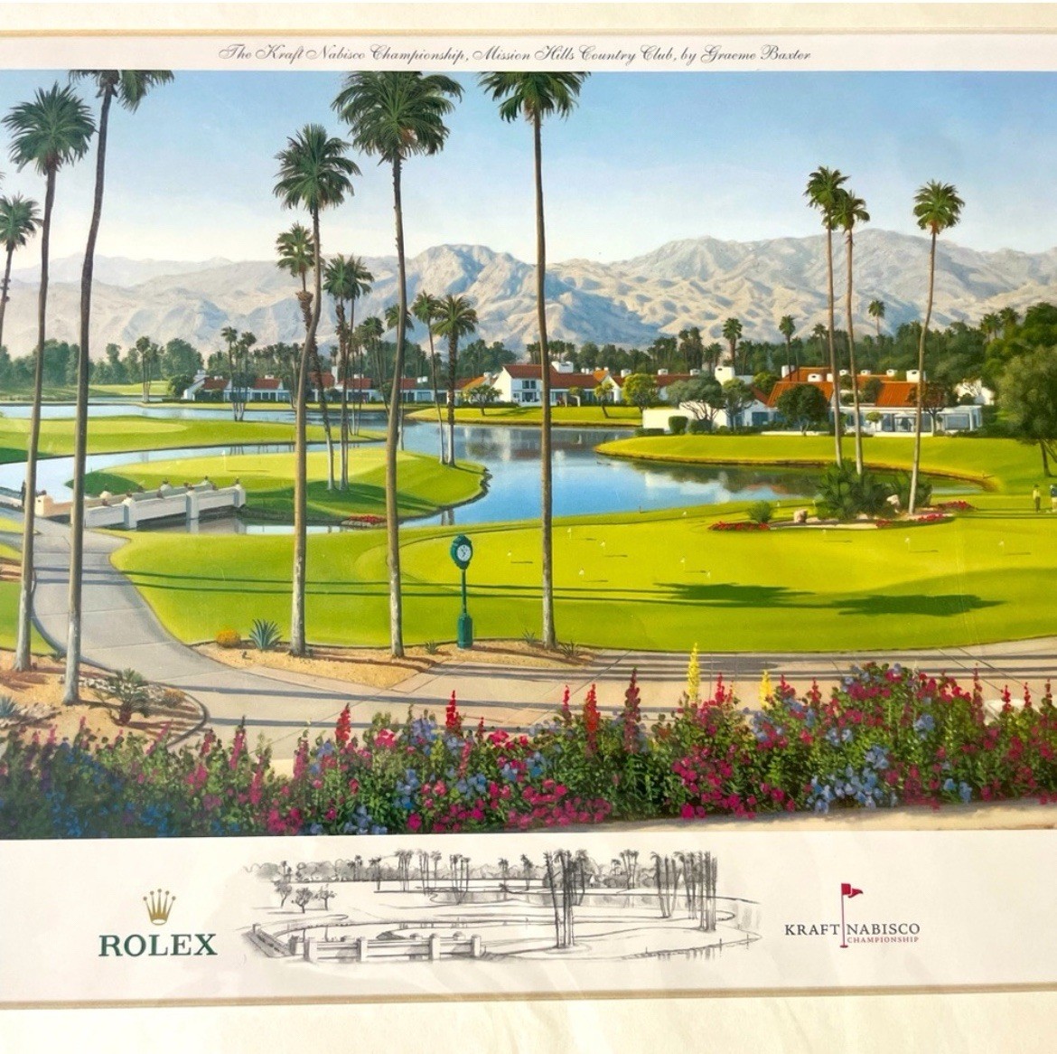 GRAEME W. BAXTER ダンロップフェニックス 版画 90/570 Graeme Baxter Rolex Kraft Nabisco Championship Mission Hills Golf