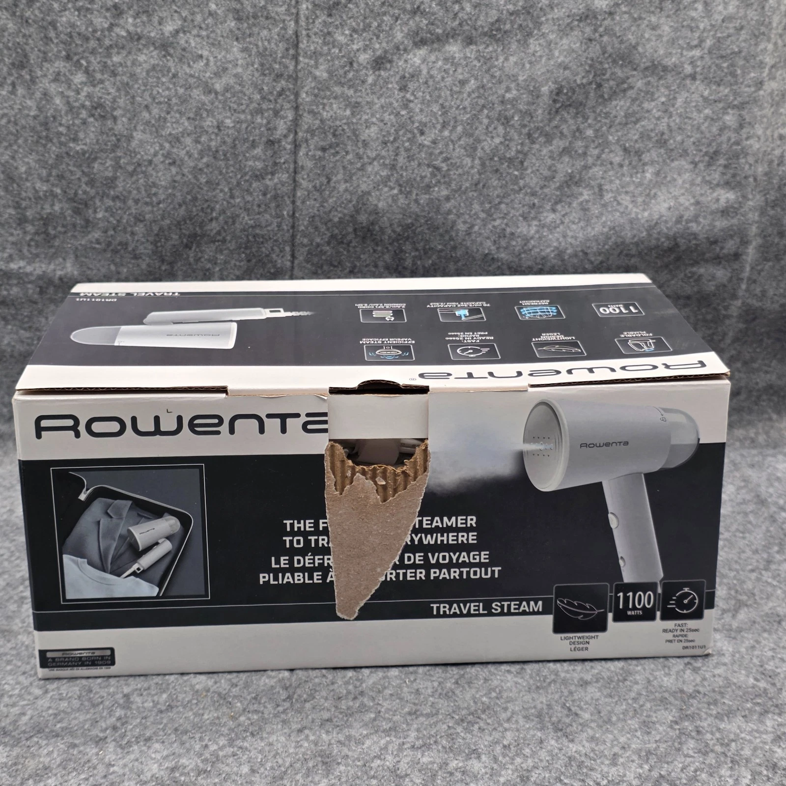 Rowenta Handheld Garment Steamer for Clothes Travel Steam WHITE
