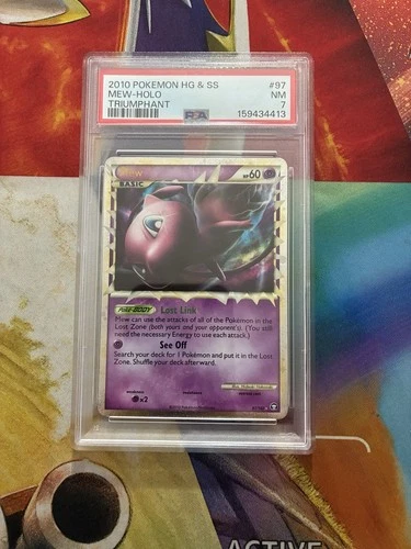 Vintage Pokemon Card Mew Prime Holo Ultra Rare Triumphant 97/102 EN PSA 7 NM