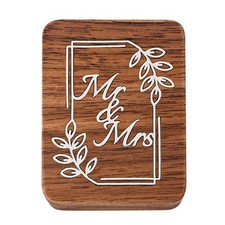 KWOOD Mr  Mrs-Personalized 3 Slots Wedding Ring Box, Gifts for Wife and Girl...