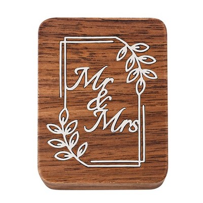 KWOOD Mr & Mrs-Personalized 3 Slots Wedding Ring Box, Gifts for Wife and Girl...
