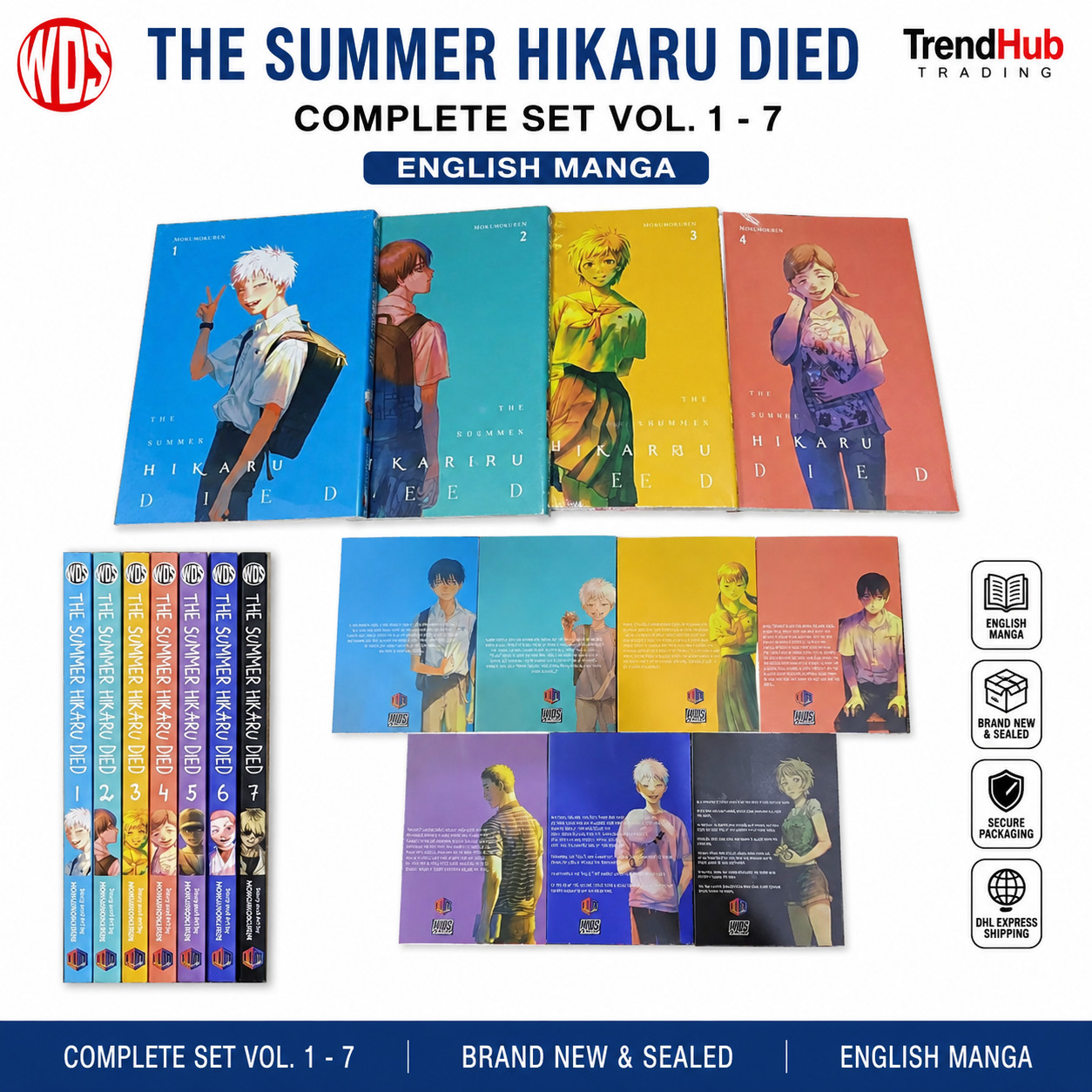 The Summer Hikaru Died Vol 1-7 Juego Completo Manga Inglés Nuevo | Envío Gratis