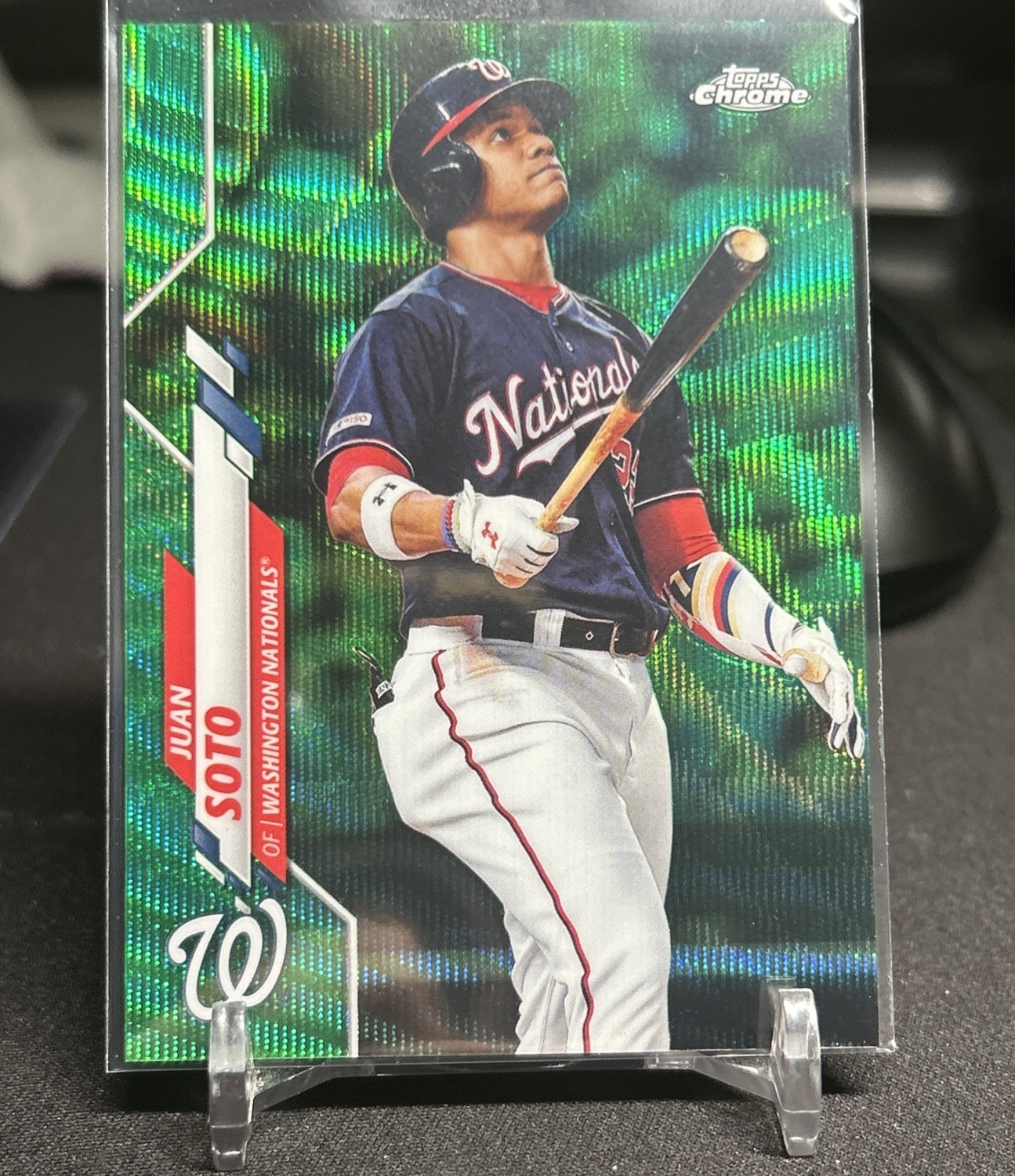 2020 Topps Chrome - Juan Soto #12 Green Wave Refractor /99