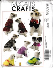 Dog Pet Clothes Coat Cape Robe Dress Size S-M-L -XL Sewing Pattern