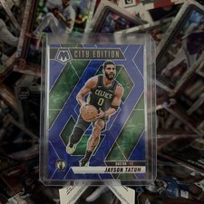 Jayson Tatum 2024-25 Panini Mosaic Blue Choice City Edition #287 /35 Celtics