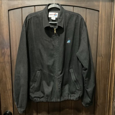 Imus Auto Body Denim Bomber Jacket USA Made Size L Made In USA