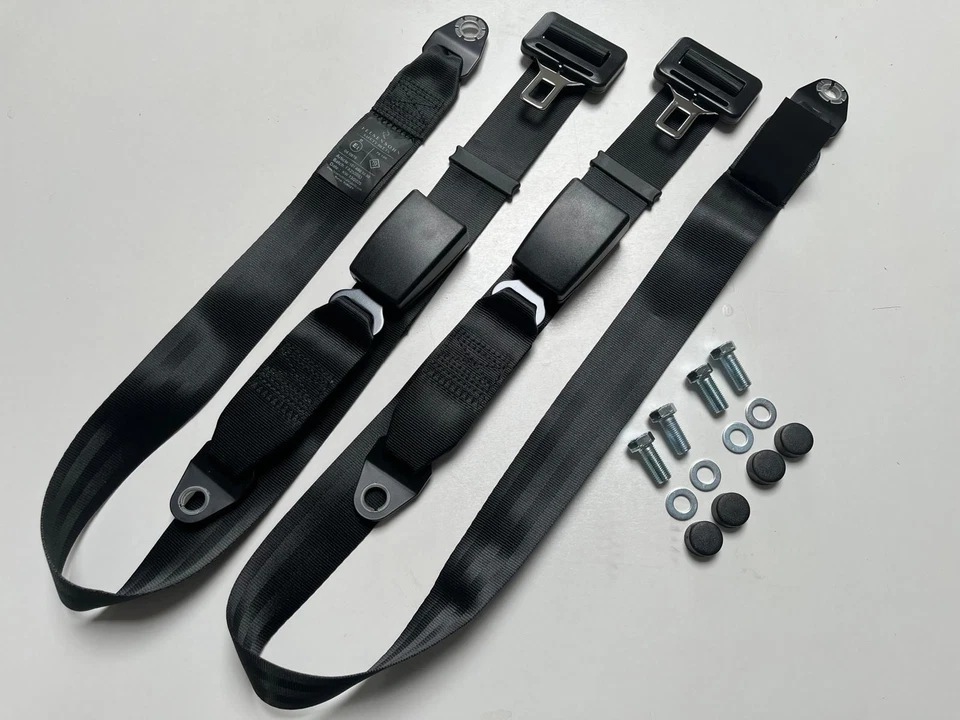 2-Point Seat Belt 2 Piece Set REAR 1969-90 For Porsche 911 And Targa NEW - Image 2 of 4