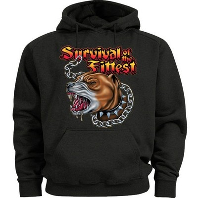 Pit Bull Survival Of The Fittest Dog Tough Strong Jumper Hoodie Sweat Shirt