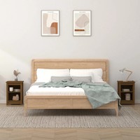 Massivholz Kiefer Nachttische 2Er Set 40X35X55 Cm Honigbraun