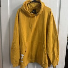 Adidas Plus Size Women 2X Varsity Gold with White Large Logo Pullover Hoodie