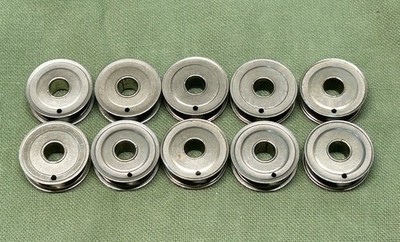 Lot of 10 Vintage Metal Bobbins #744 for Kenmore, White Machines Made in Japan