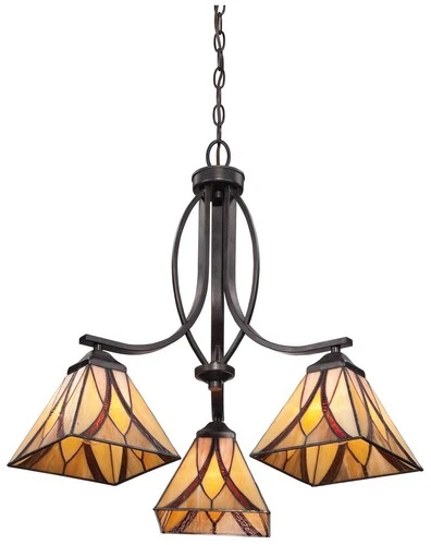 Quoizel Asheville 23" Wide Valiant Bronze 3-Light Chandelier - Picture 5 of 7