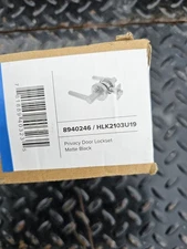 Westcraft Premier Round Rod Lever Privacy Door Lock in Matte Black