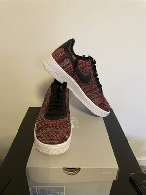 Nike Air Force 1 Flyknit 2.0 University Rot Schwarz Gr 41 Neu mit Karton - Bild 1 von 4