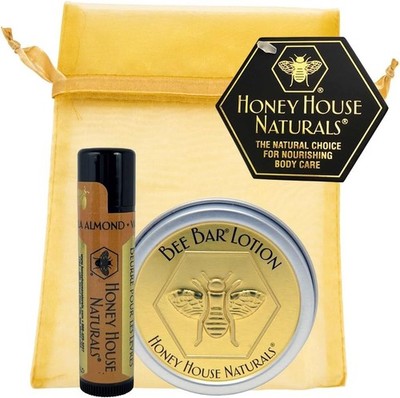 Honey House Naturals 2 Piece Gift Set, All Natural, Ultra Moisturizing Lotion Ba