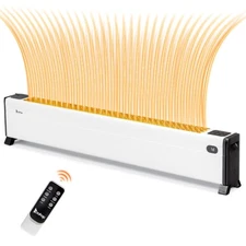 48"/40"/32"Baseboard Heater, 1500W Electric Baseboard Space Heater with Remote