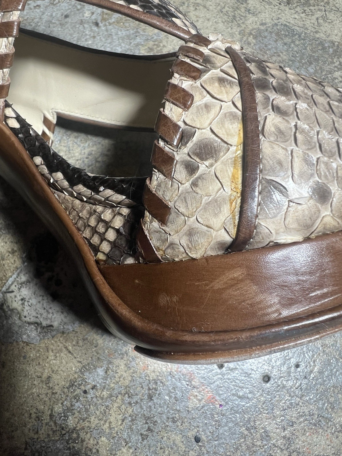 Alexandre Birman shoes Python Leather Platform He… - image 4