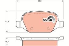 TRW Bremsbeläge Bremsbelagsatz Bremsklötze COTEC Hinten GDB1396