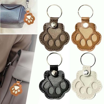 Schlüsselanhänger in Form einer Pfote für Hunde und Katzen, PU-Leder, süßes