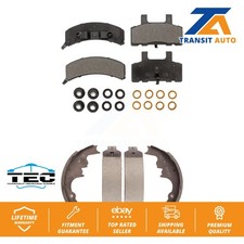 Front Rear Ceramic Brake Pads & Drum Shoe Kit For Chevrolet Astro GMC Safari AWD