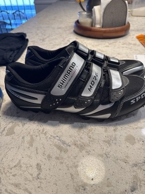 Shimano SPD MD76 Cycling Shoes Men s Size 48 Black Silver MTB Road Bike Clipless