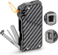 Scotte Refillable Butane Lighter with 3 Pipe Cleaner Tools, Adjustable Soft Flam