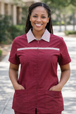 Classic Authentic American Diner Waitress Uniform Tunic Top by Crest Careers