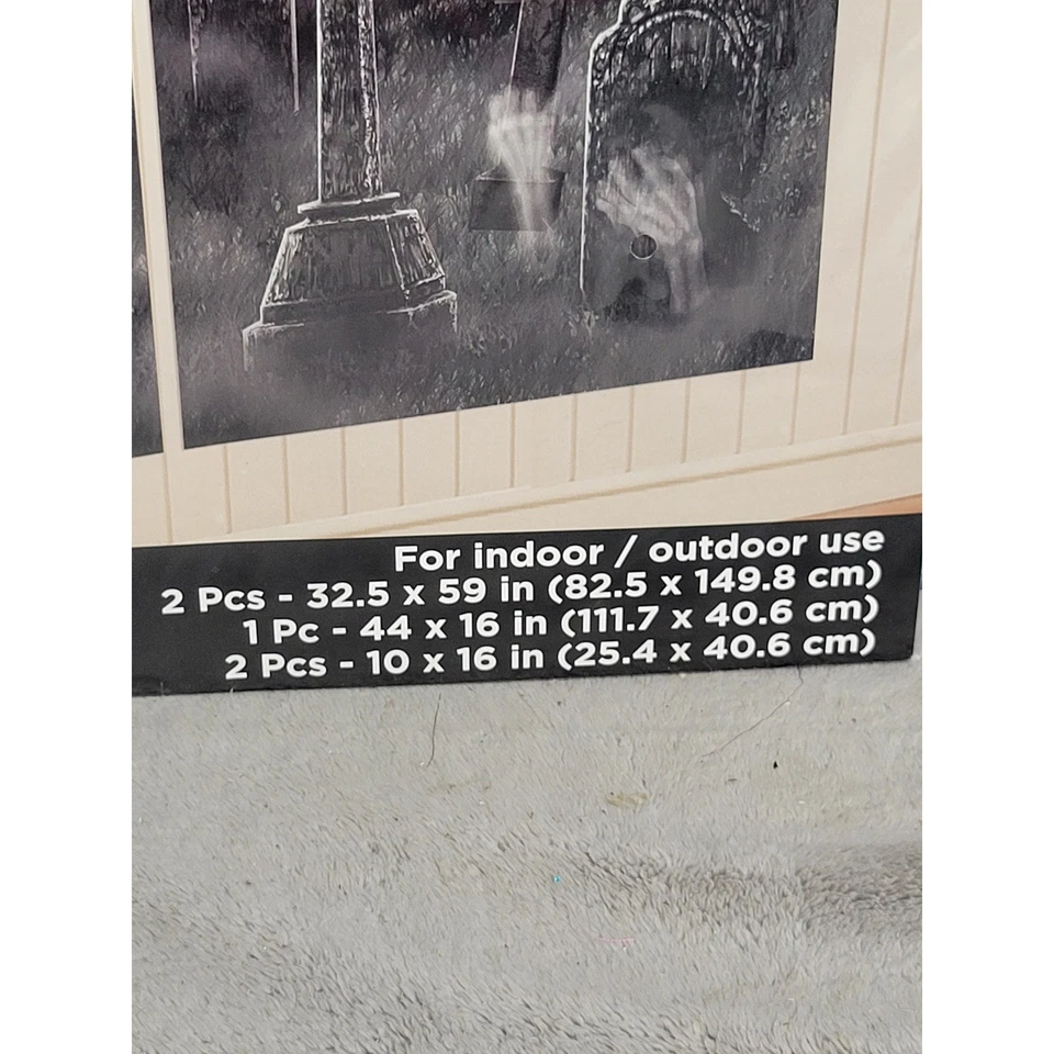 Kit de decoração de cemitério assustador Spirit Halloween decoração com mais de 6 pés de altura - Imagem 3 de 4