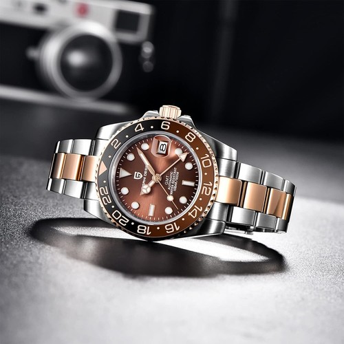 Men's Automatic Watch Stainless Steel 40MM GMT Waterproof Date Casual Luxury - Picture 10 of 11