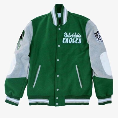 Princess Diana Philadelphia Eagle Green Letterman Varsity Jacket for Men & Women