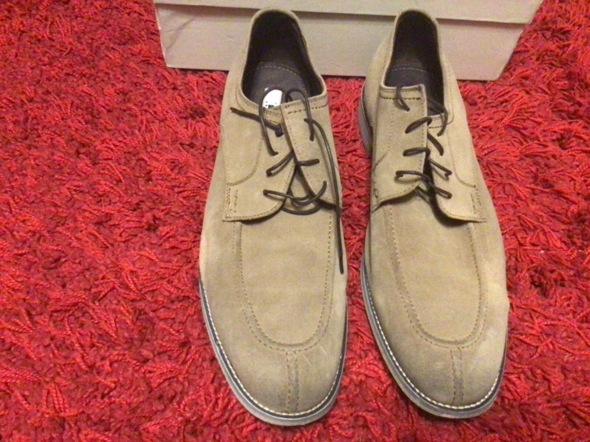 Joseph Abboud Brown Suede Leather Lace Up Split Toe Oxford  display picture 2