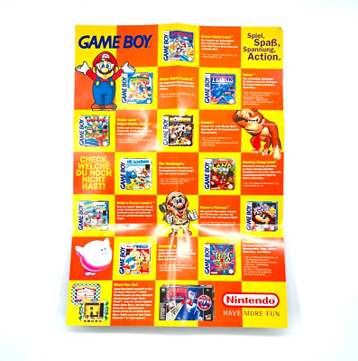 Nintendo Gameboy + Super Nintendo Poster Have more Fun ca. 30x20cm Flyer