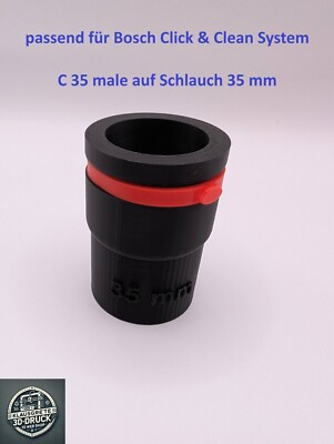 Adapter Staubsauger für Bosch Click & Clean System - C35 male auf 35 mm Schlauch