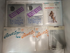 Lot of 7 Vtg Panty Hose Nylons NOS Jockey, Hanes, Top Secret Finesse, Casual