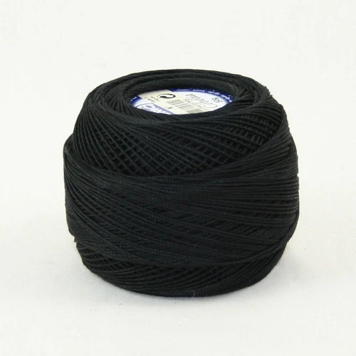 DMC Cebelia Combed Cotton Crochet Thread Size 20, 50g Ball, Colour 310 Black