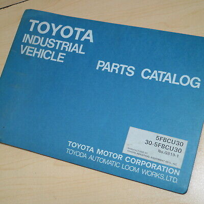 TOYOTA 30-5FBC30 Forklift Parts Manual book catalog spare list G819-1