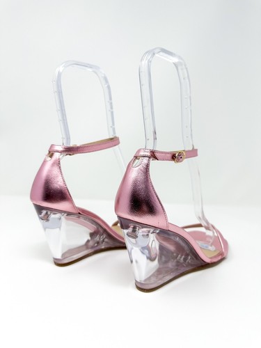 Stuart Weitzman Women's Nudistlucite 85 Wedge Sandals Cotton Candy 7.5 US $475 - Picture 5 of 8