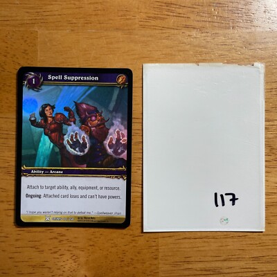    Spell Suppression - FOIL - WoW - World of Warcraft - See Pix 4 Cond TCG 117