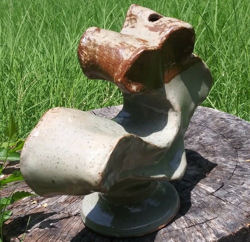 Marc Hansen Museum-Quality Glazed Pottery Sculpture Lamp - Imagen 3 de 12